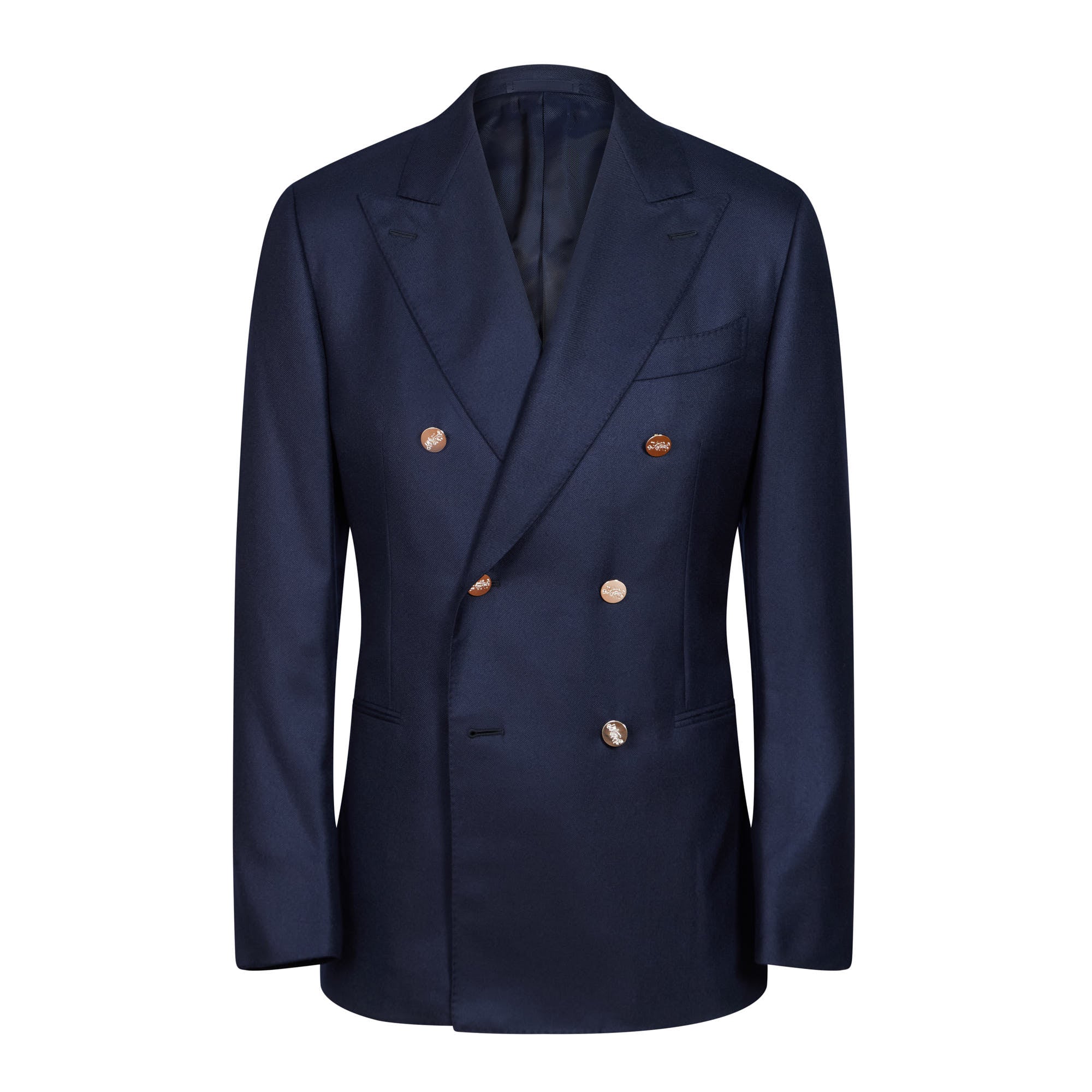 HENRY SARTORIAL X CARUSO Double Breasted Norma Blazer NAVY REG - Henry BucksBlazers64SS230012 - NAVY - R - 44