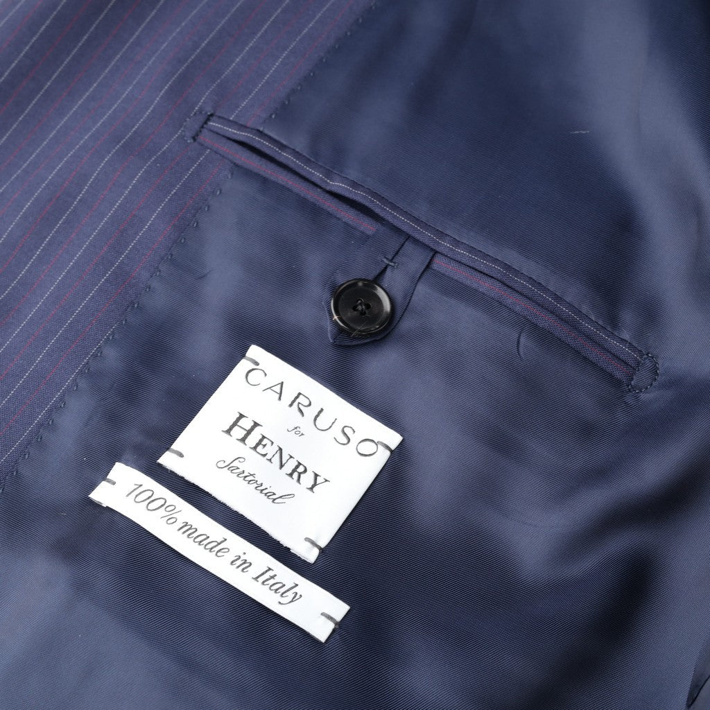 HENRY SARTORIAL x CARUSO Drago Virgin Wool Suit BLUE REG - Henry Bucks