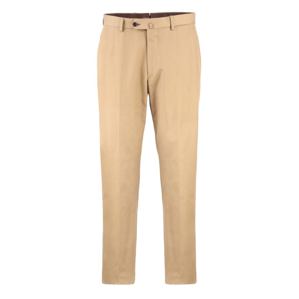 HENRY SARTORIAL X CARUSO E.Thomas Cotton Trousers TAN REG - Henry Bucks