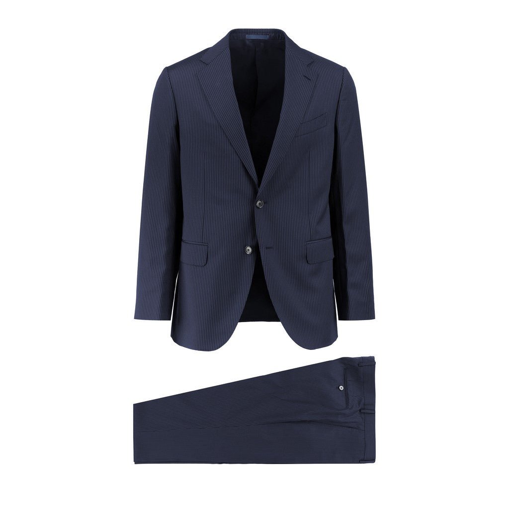 HENRY SARTORIAL x CARUSO E.Thomas Virgin Wool Suit NAVY REG - Henry Bucks