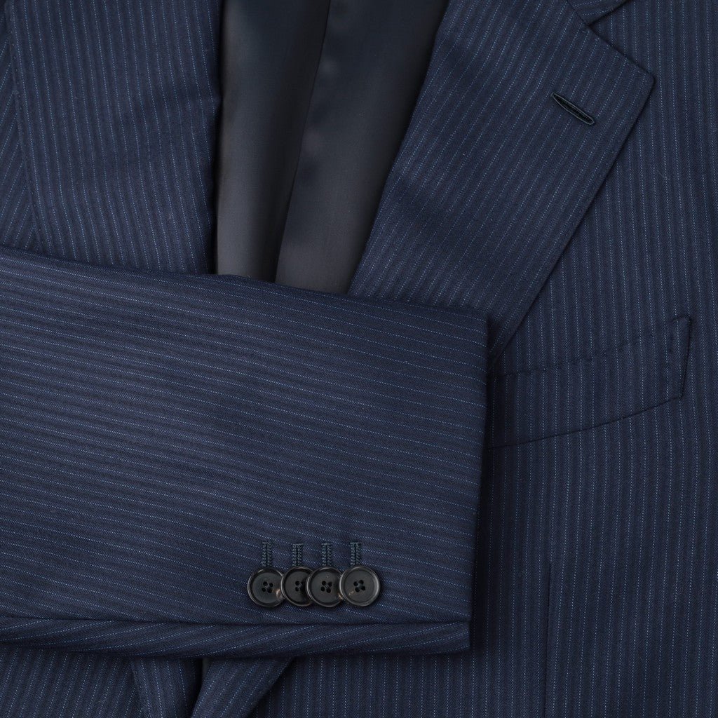 HENRY SARTORIAL x CARUSO E.Thomas Virgin Wool Suit NAVY REG - Henry Bucks