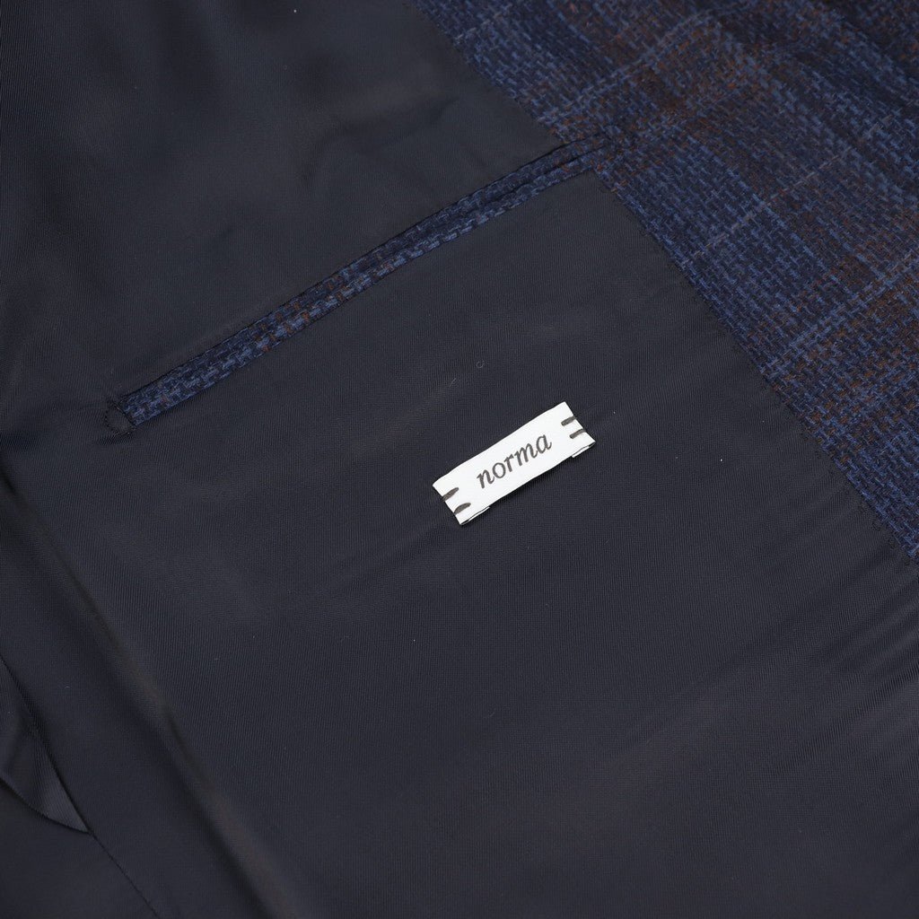 HENRY SARTORIAL x CARUSO Full Lining Check Blazer BLUE - Henry Bucks