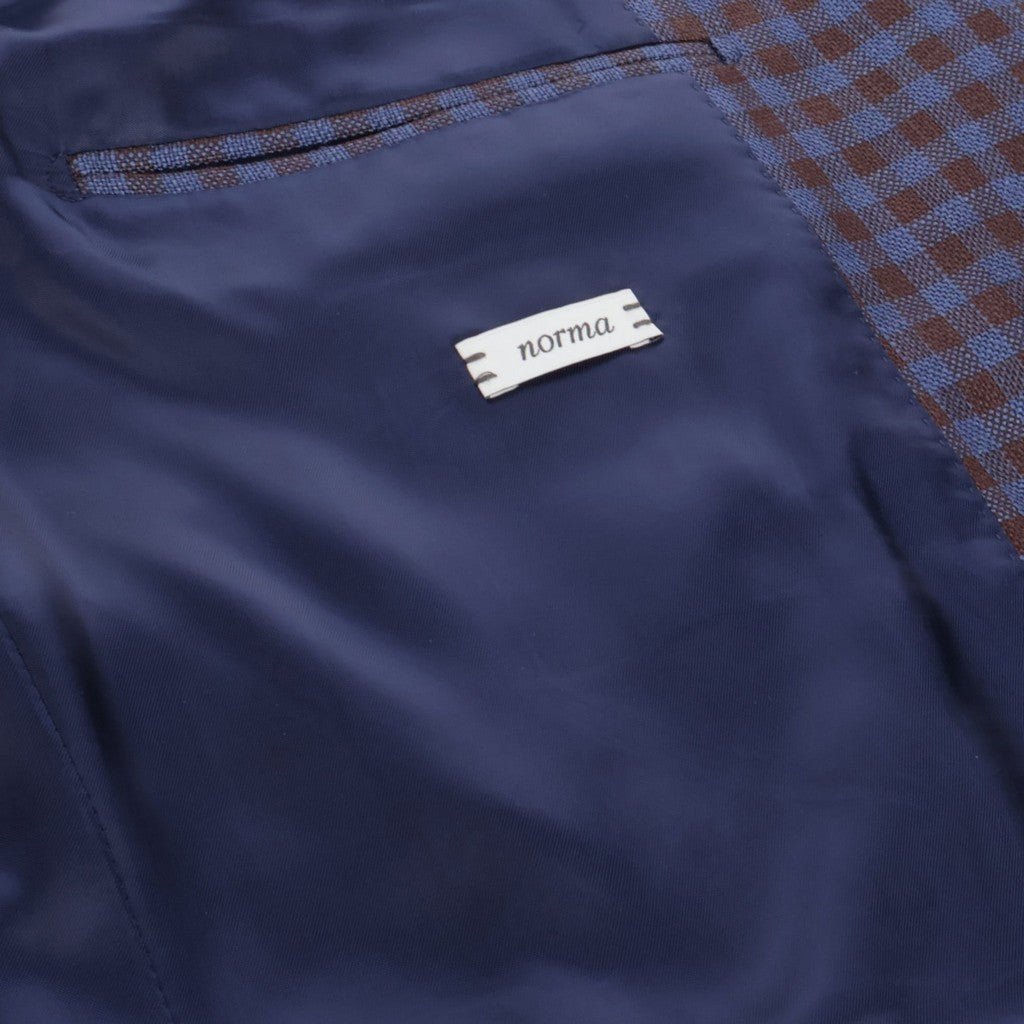 HENRY SARTORIAL x CARUSO Lana Blazer BLUE/BROWN - Henry Bucks