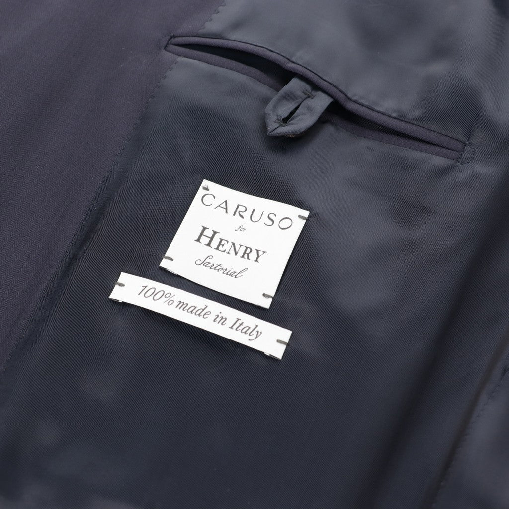 HENRY SARTORIAL x CARUSO Lana Wool Business Suit NAVY - Henry Bucks