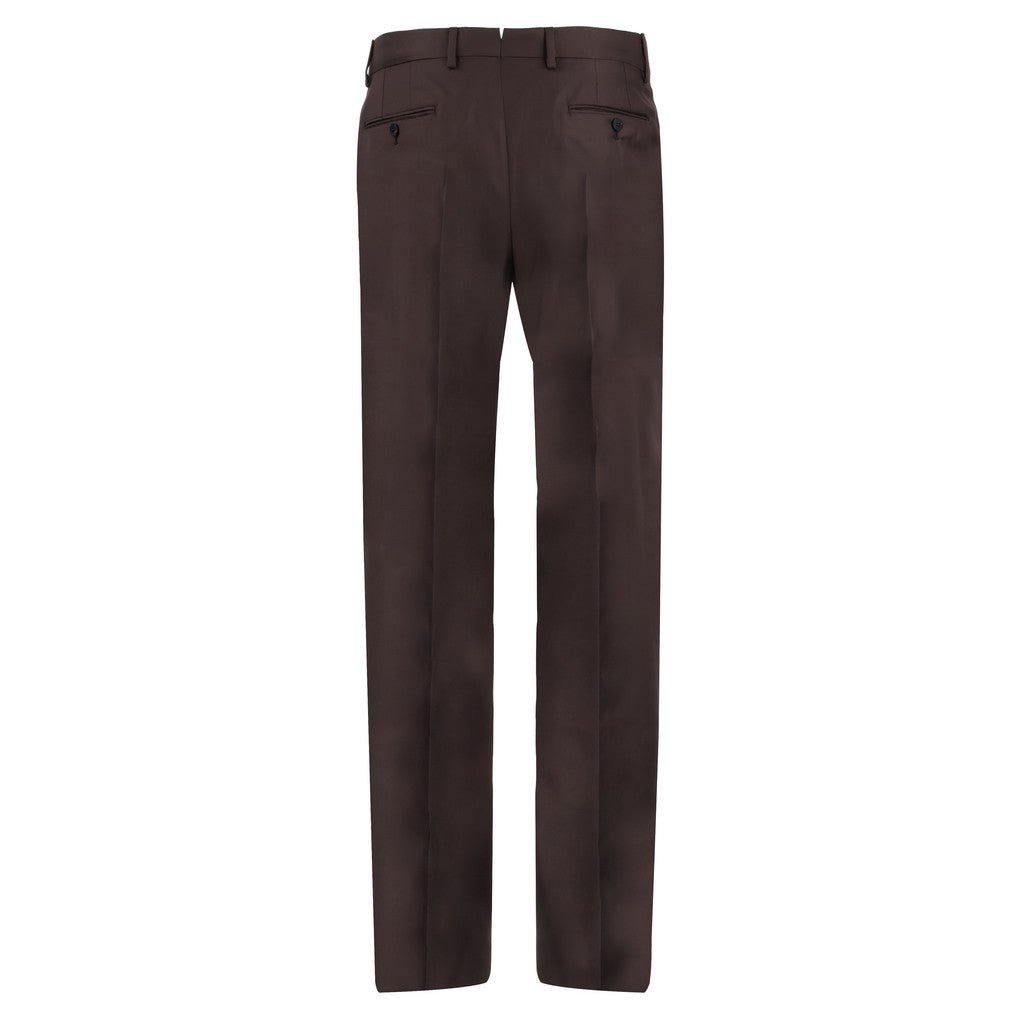 HENRY SARTORIAL x CARUSO Lana Wool Formal Trouser BROWN - Henry Bucks