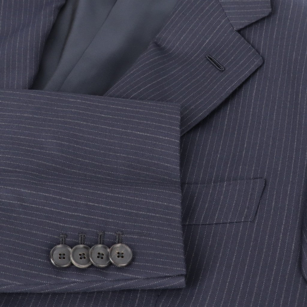 HENRY SARTORIAL x CARUSO Lana Wool Stripe Business Suit NAVY - Henry Bucks