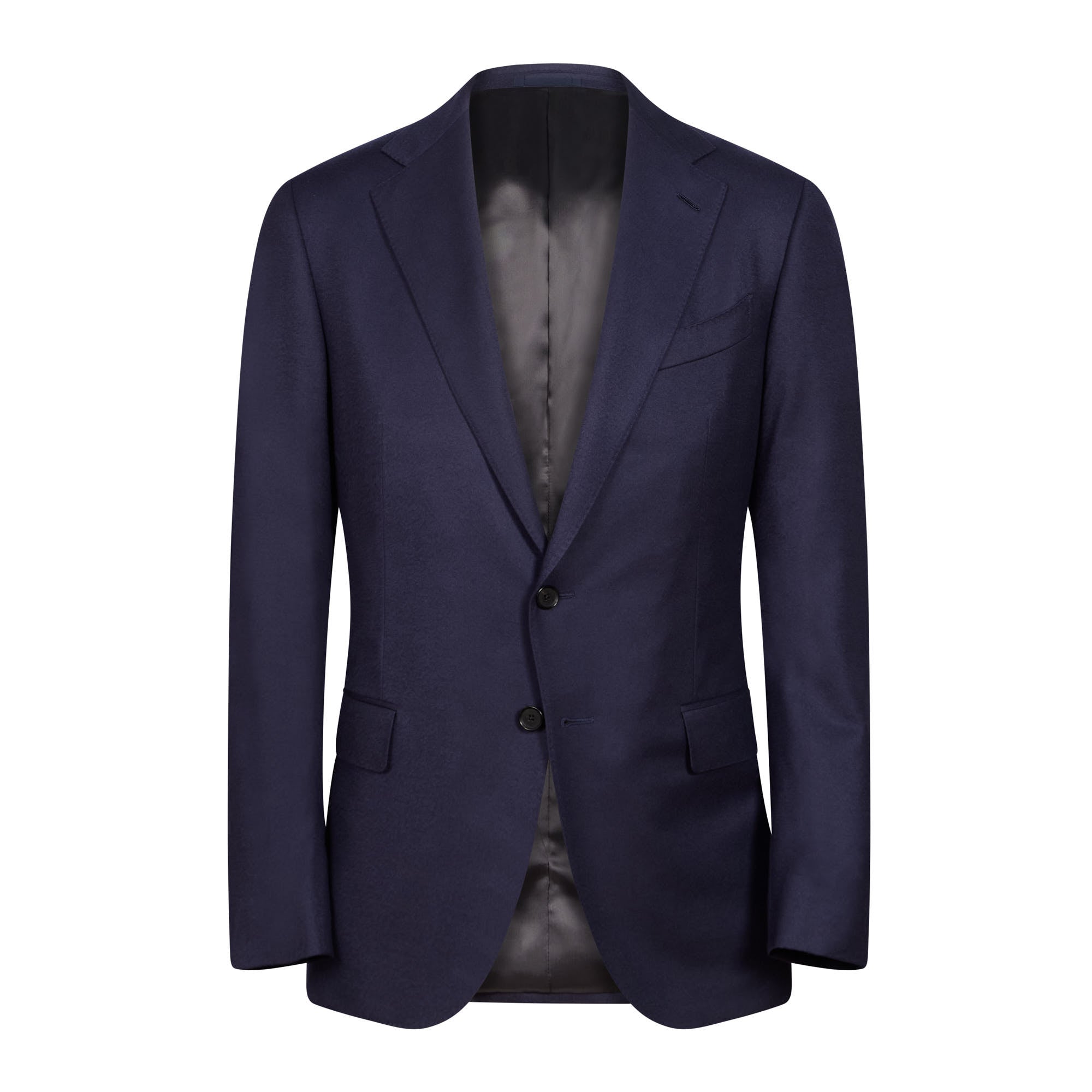 HENRY SARTORIAL X CARUSO Norma 2 Button Single Breasted Jacket NAVY MELANGE - Henry BucksBlazers33AW240202 - NVYMEL - 48