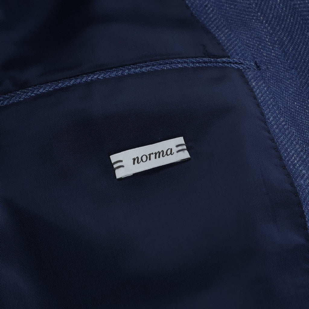 HENRY SARTORIAL x CARUSO Norma Linen Wool Blazer BLUE - Henry Bucks