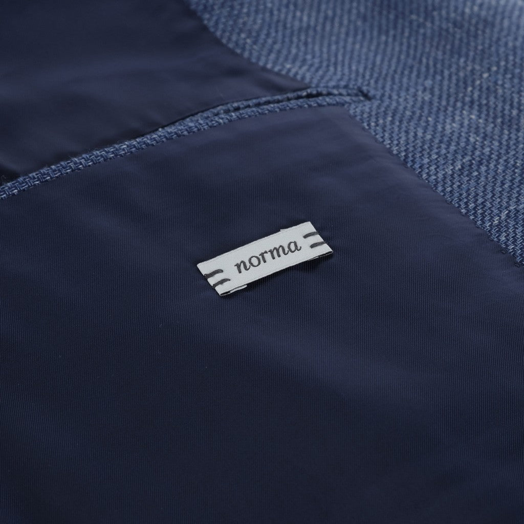HENRY SARTORIAL X CARUSO Norma Linen Wool Blazer BLUE - Henry Bucks