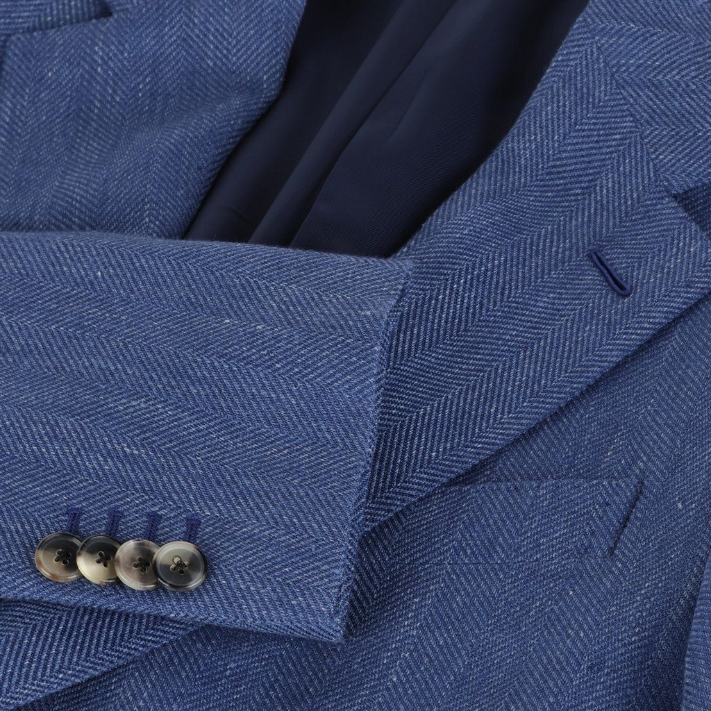 HENRY SARTORIAL x CARUSO Norma Linen Wool Blazer BLUE - Henry Bucks