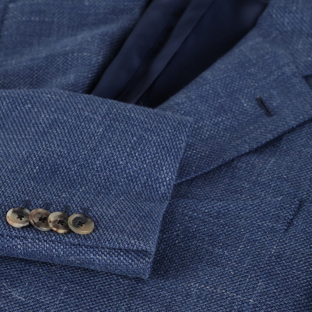 HENRY SARTORIAL X CARUSO Norma Linen Wool Blazer BLUE - Henry Bucks