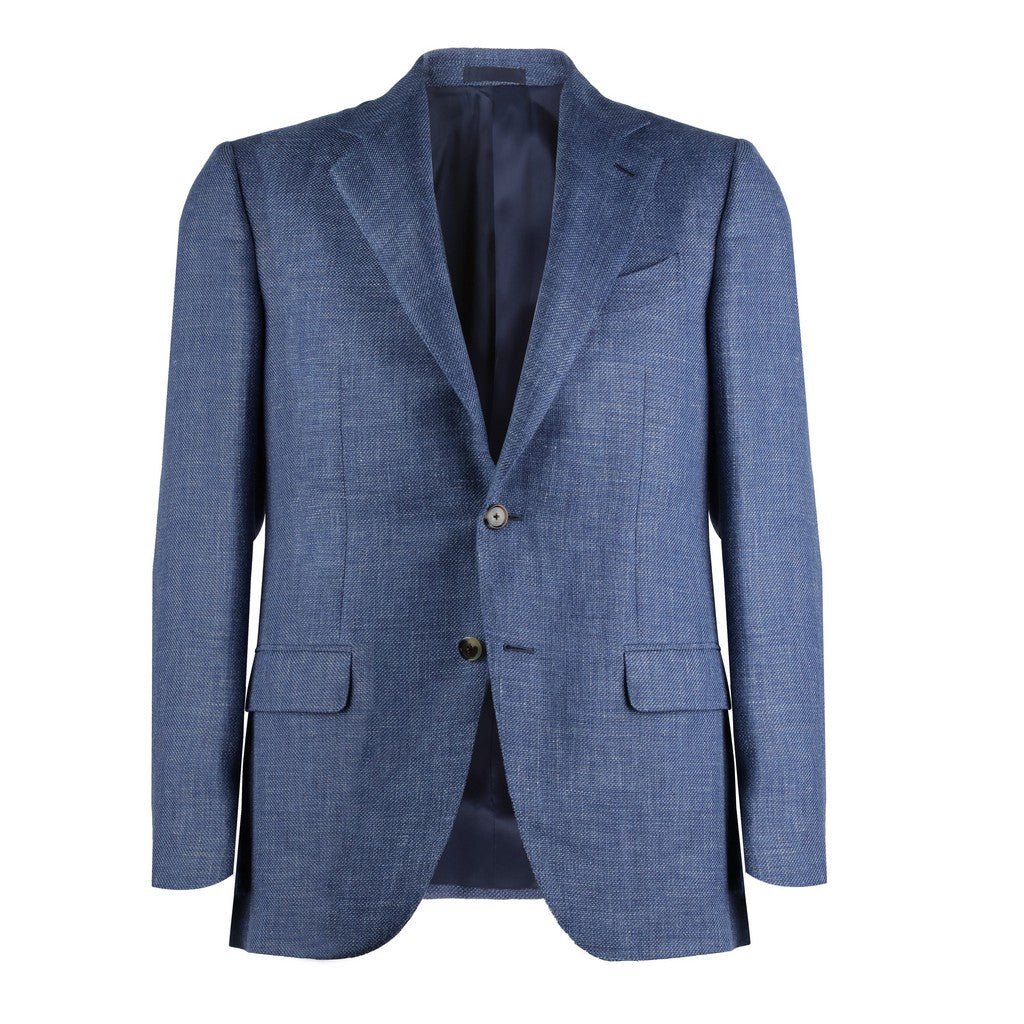 HENRY SARTORIAL X CARUSO Norma Linen Wool Blazer BLUE - Henry Bucks