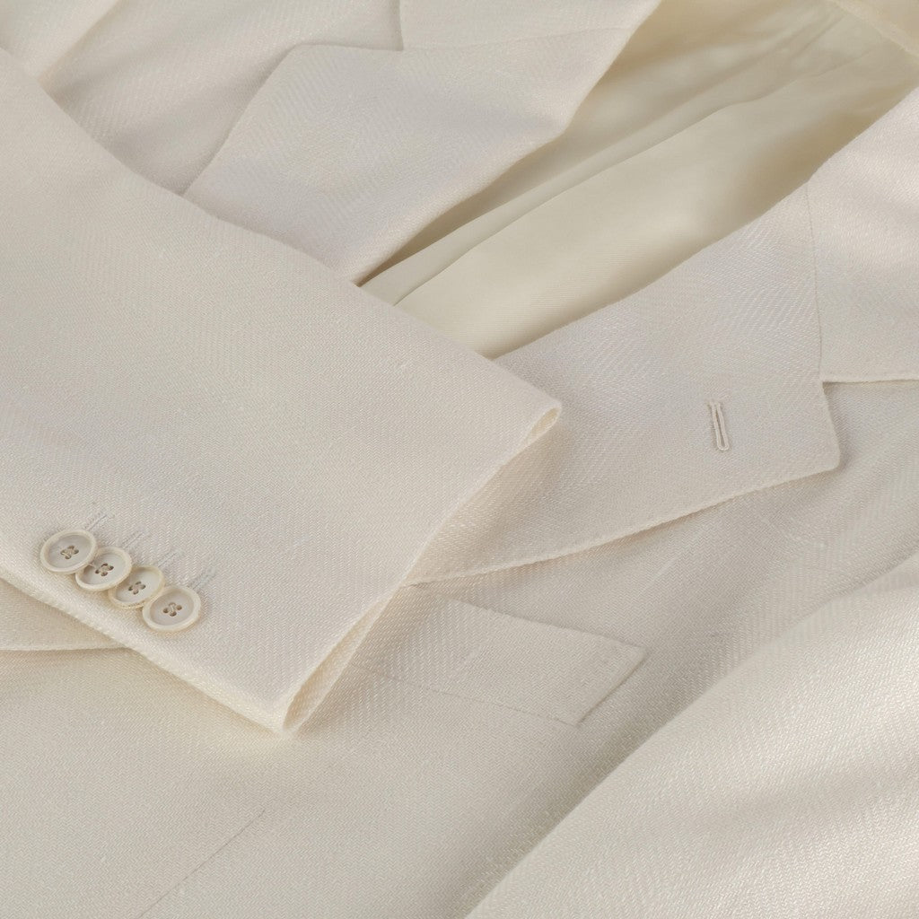 HENRY SARTORIAL x CARUSO Norma Linen Wool Blazer LIGHT BEIGE - Henry Bucks