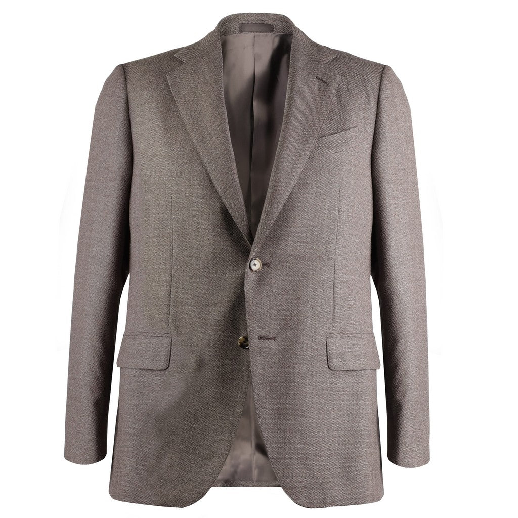 HENRY SARTORIAL X CARUSO Norma Notch Single Breasted Blazer BROWN - Henry Bucks