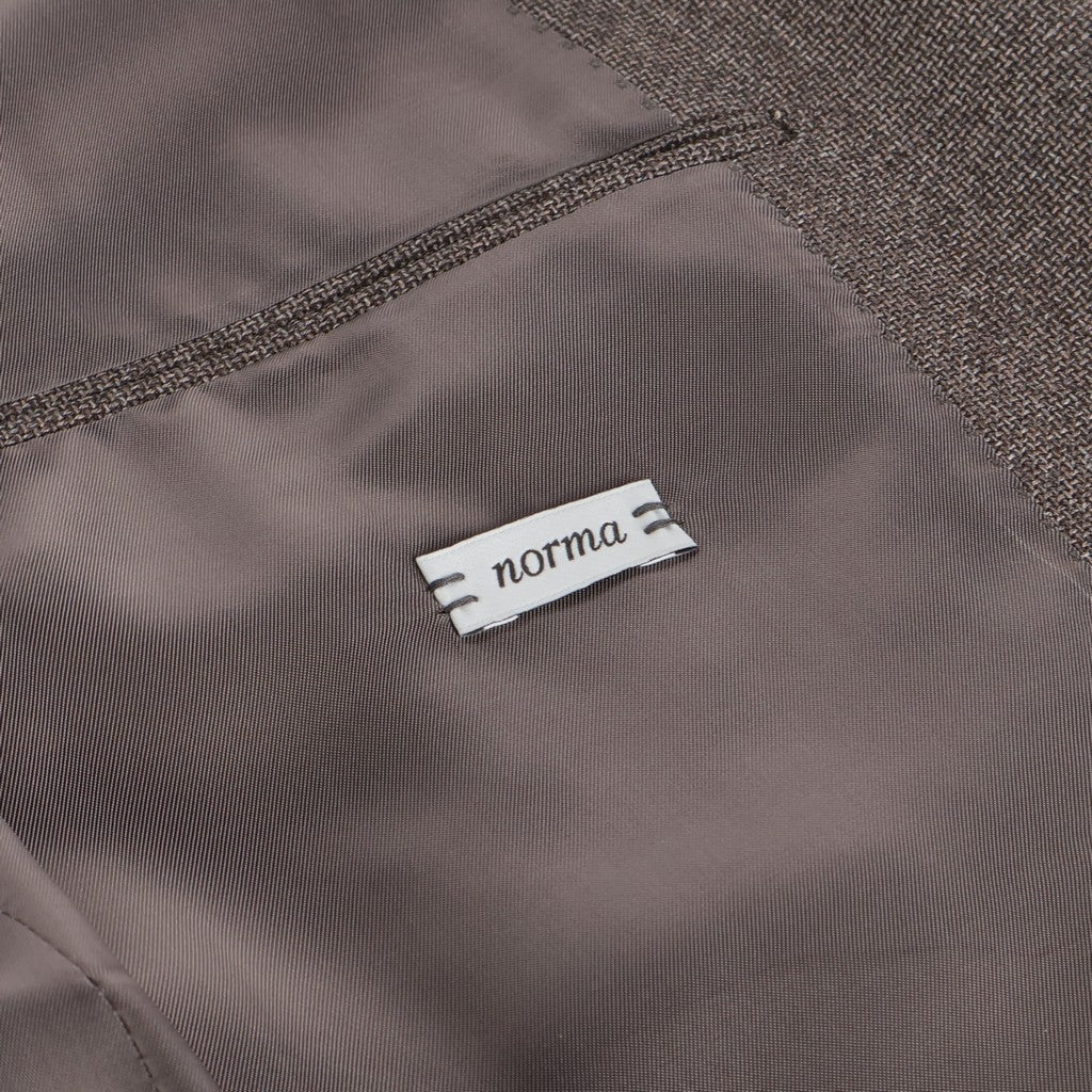 HENRY SARTORIAL X CARUSO Norma Notch Single Breasted Blazer BROWN - Henry Bucks