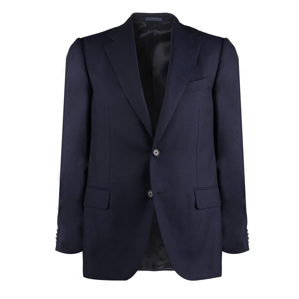 HENRY SARTORIAL X CARUSO Norma Notch Single Breasted Blazer DARK BLUE - Henry Bucks