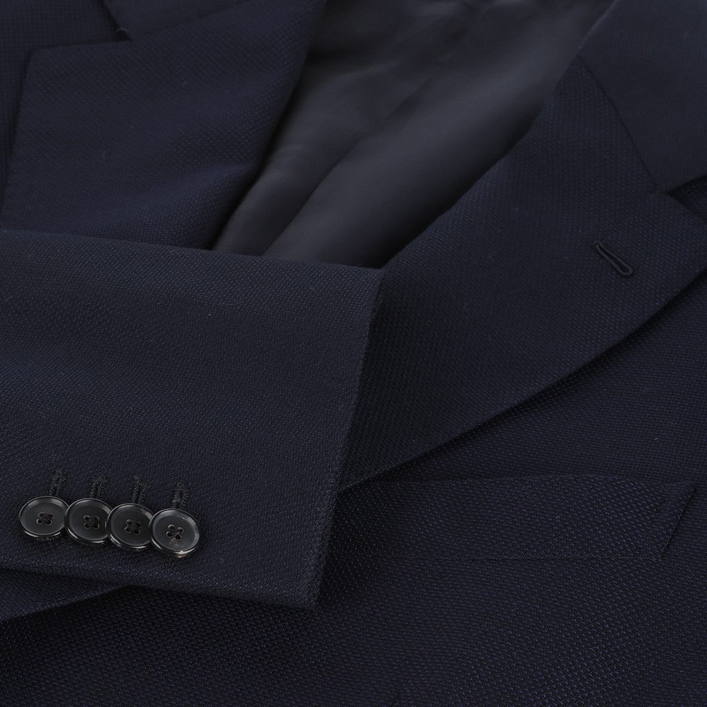 HENRY SARTORIAL X CARUSO Norma Notch Single Breasted Blazer DARK BLUE - Henry Bucks