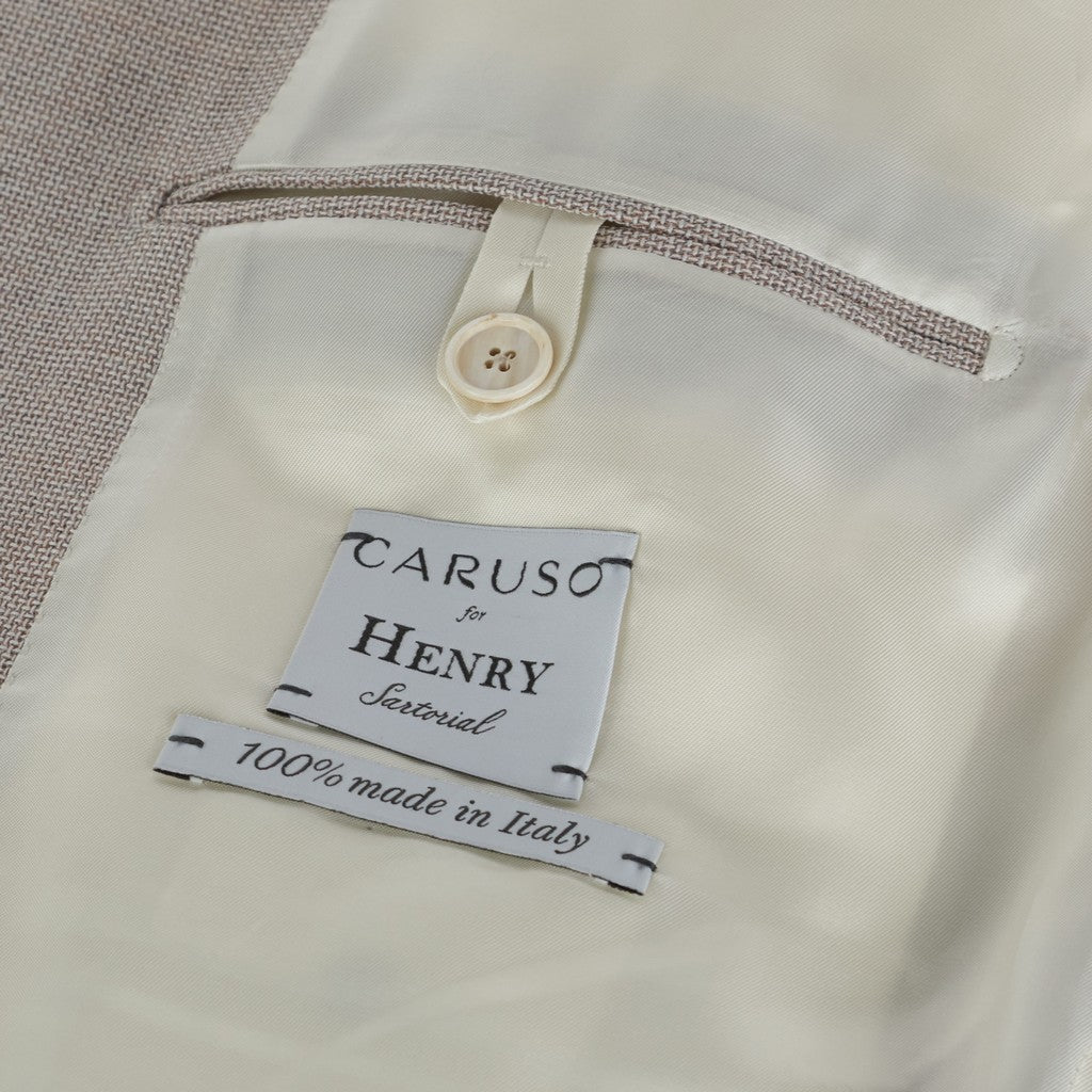 HENRY SARTORIAL X CARUSO Norma Notch Single Breasted Blazer TAUPE - Henry Bucks