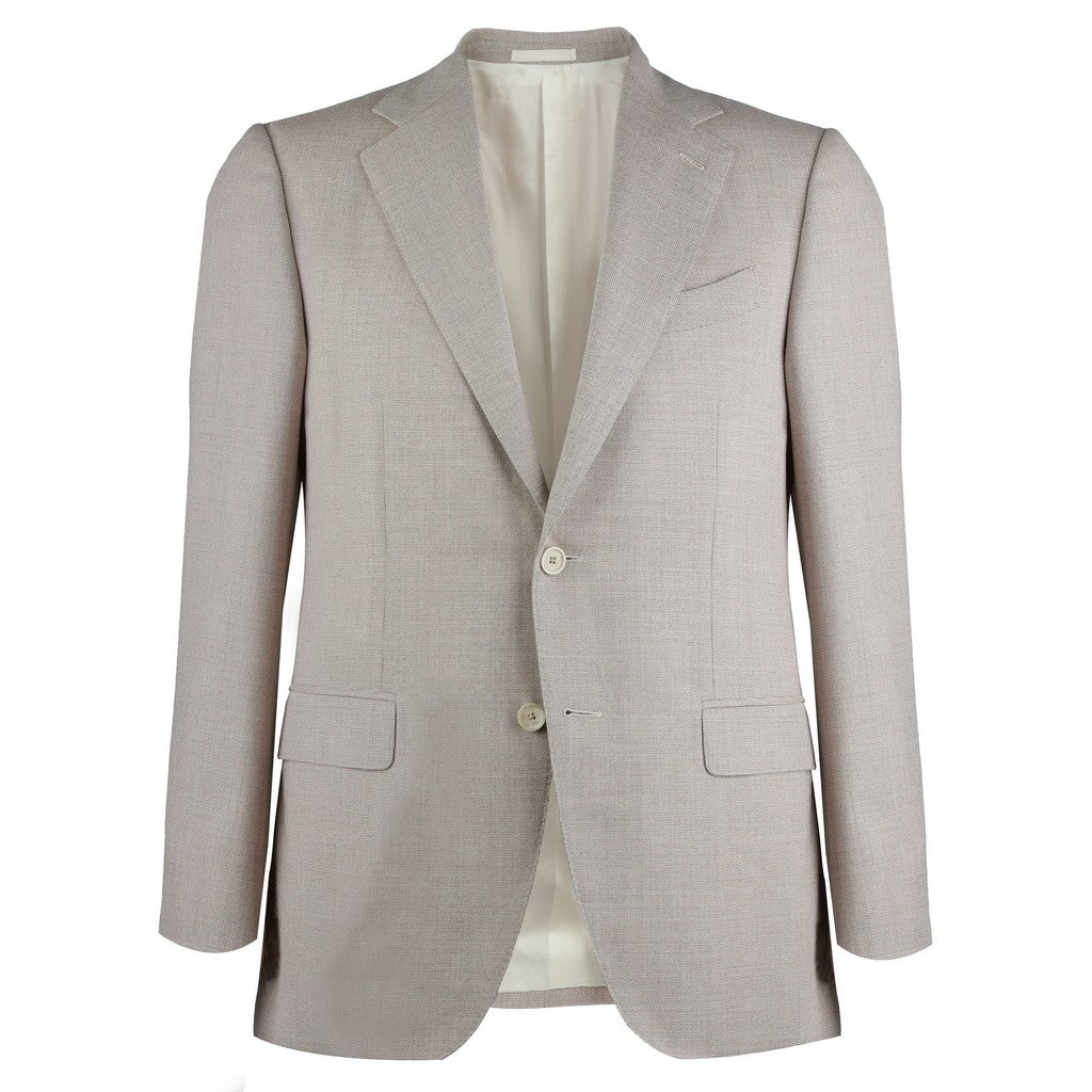 HENRY SARTORIAL X CARUSO Norma Notch Single Breasted Blazer TAUPE - Henry Bucks