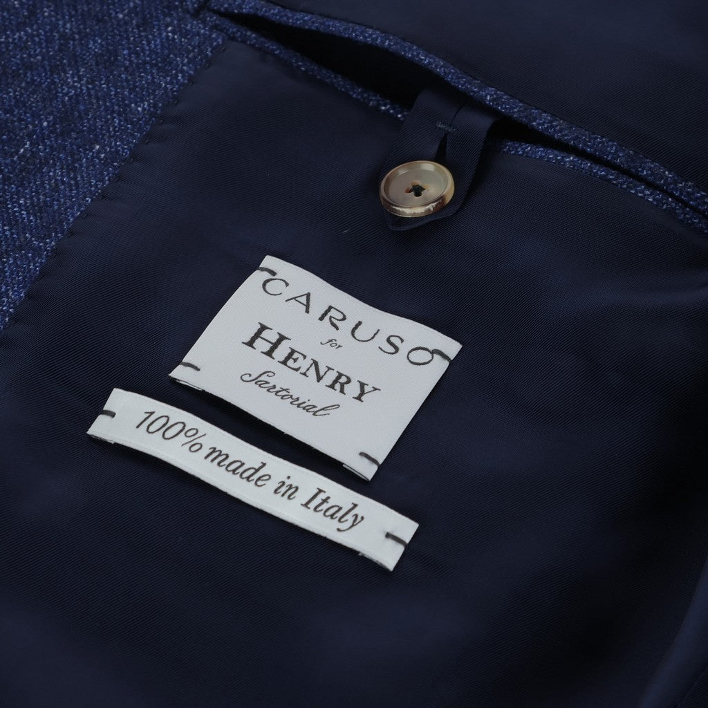 HENRY SARTORIAL X CARUSO Norma Single Breasted Notch Blazer NAVY - Henry Bucks