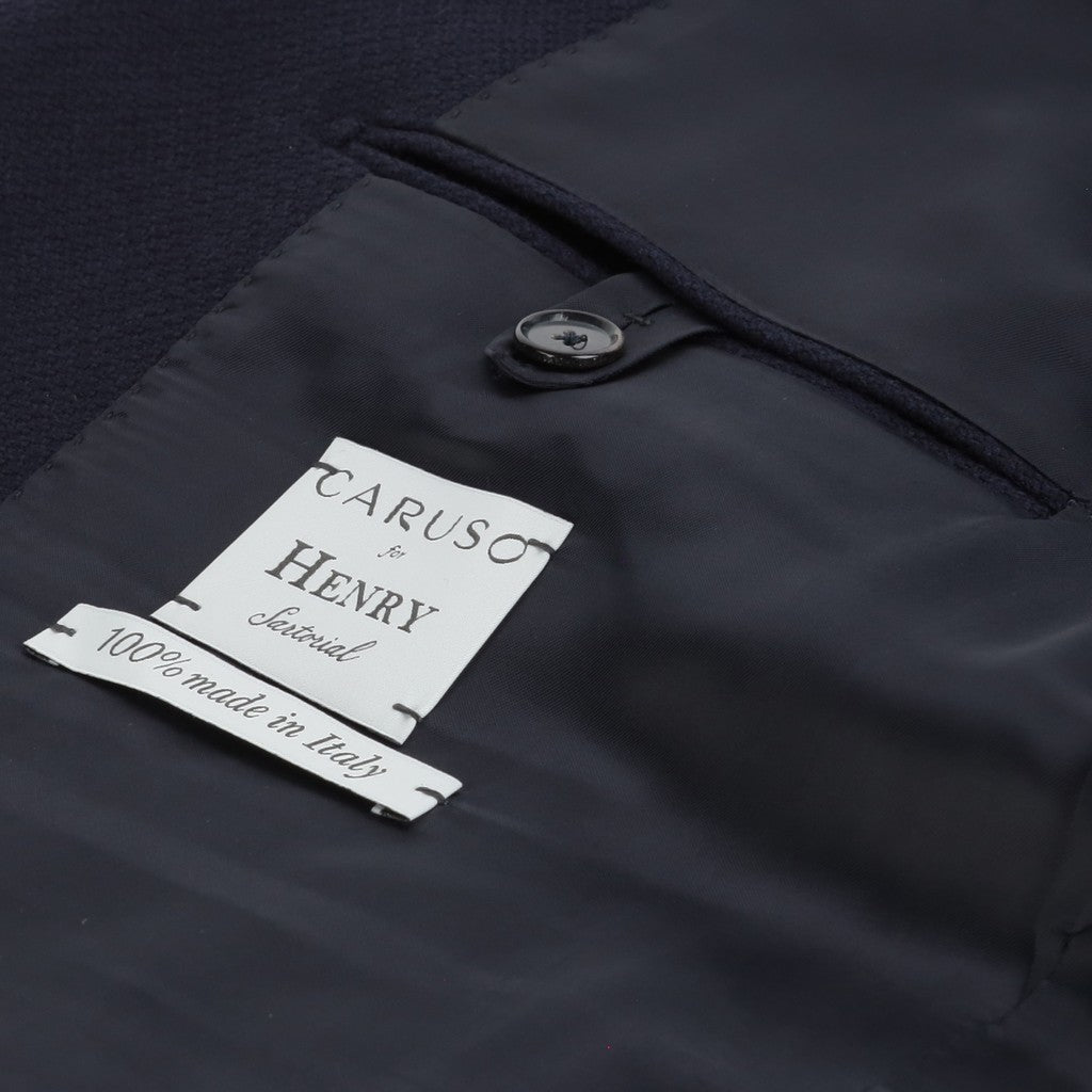 HENRY SARTORIAL X CARUSO Norma Single Breasted Notch Lapel Blazer NAVY REG - Henry Bucks