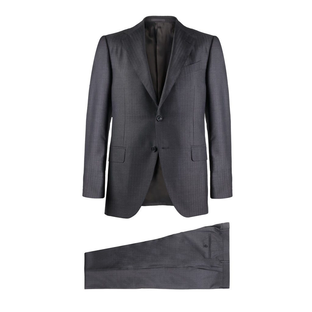 HENRY SARTORIAL X CARUSO Norma Single Breasted Suit CHARCOAL - Henry Bucks