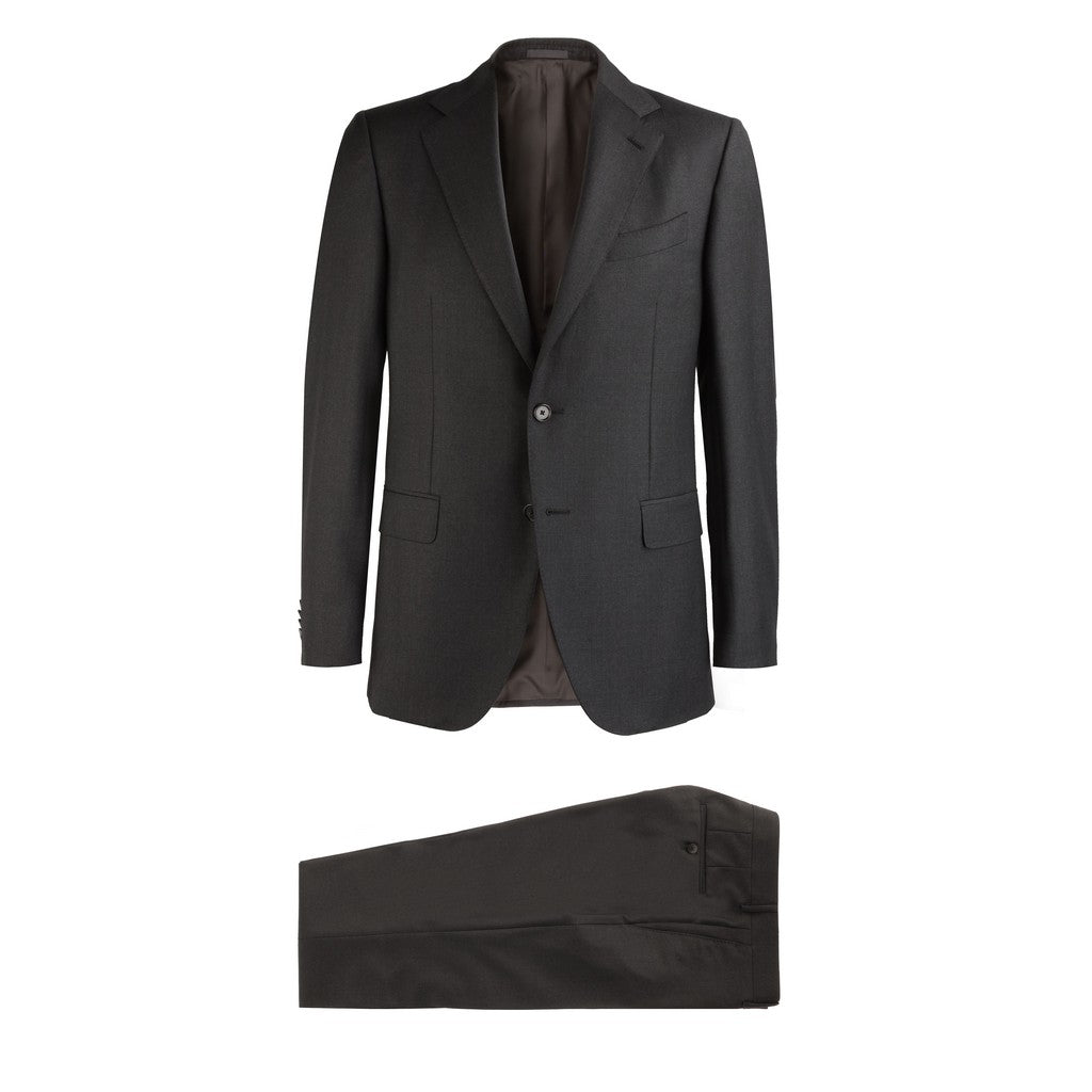HENRY SARTORIAL X CARUSO Norma Single Breasted Wool Suit BLACK REG - Henry Bucks