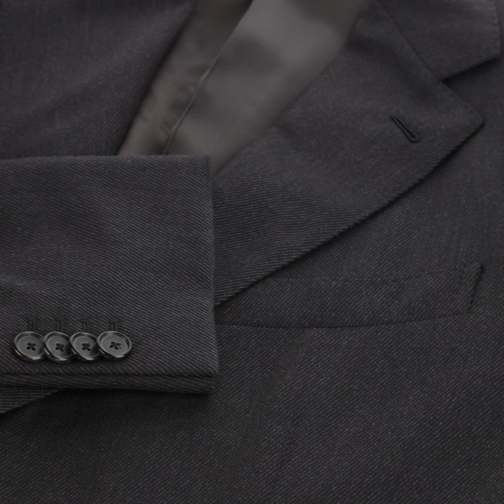 HENRY SARTORIAL X CARUSO Norma Single Breasted Wool Suit BLACK REG - Henry Bucks