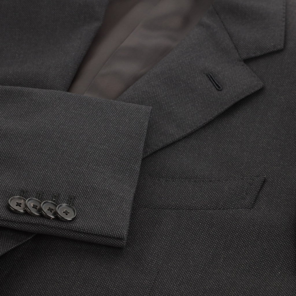 HENRY SARTORIAL X CARUSO Norma Single Breasted Wool Suit BLACK REG - Henry Bucks