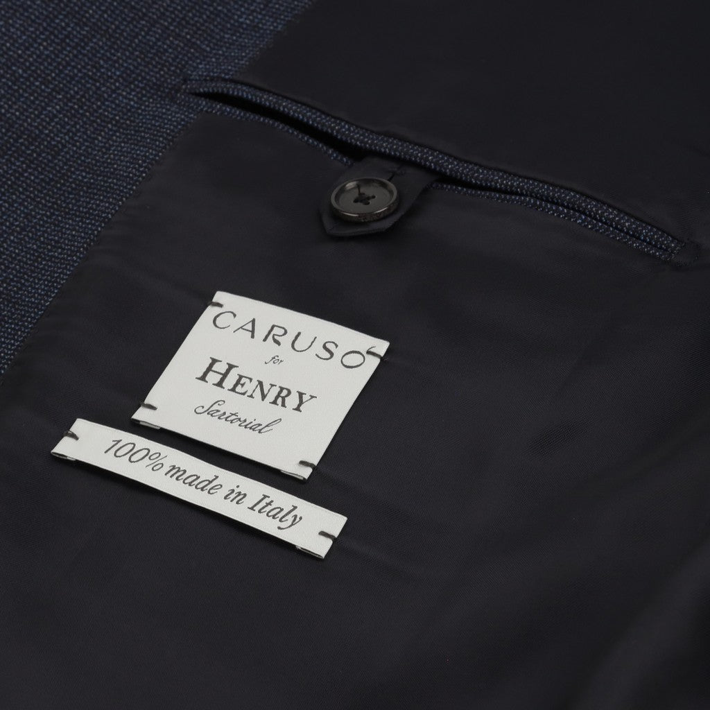 HENRY SARTORIAL X CARUSO Norma Single Breasted Wool Suit NAVY REG - Henry Bucks