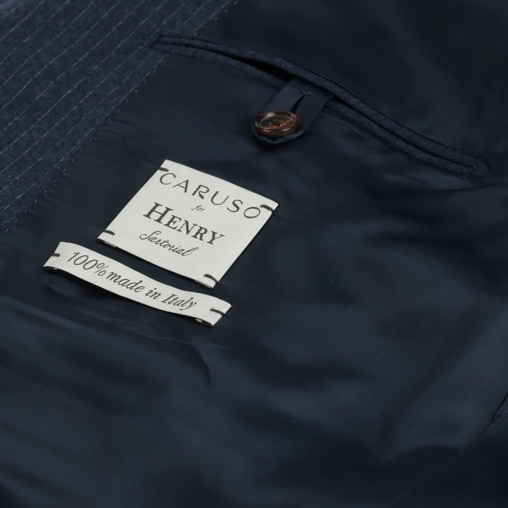HENRY SARTORIAL X CARUSO Norma Single Breasted Wool Suit NAVY REG - Henry Bucks