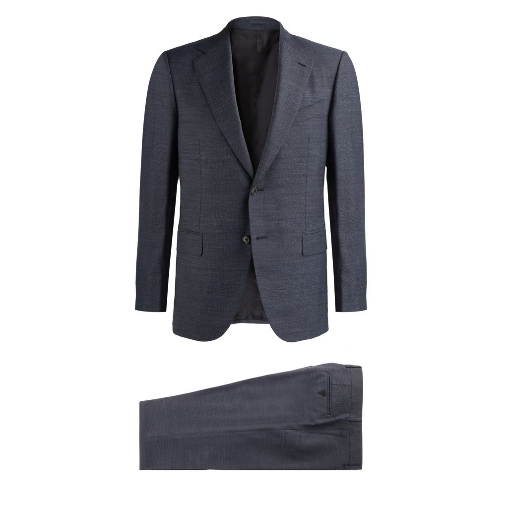 HENRY SARTORIAL X CARUSO Norma Single Breasted Wool Suit NAVY REG - Henry Bucks
