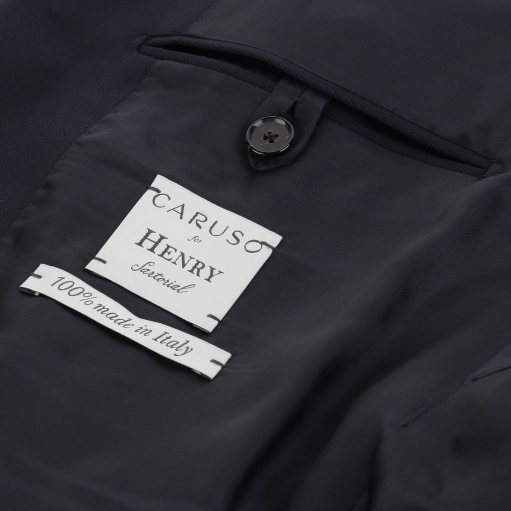 HENRY SARTORIAL X CARUSO Norma Single Breasted Wool Suit NAVY REG - Henry Bucks