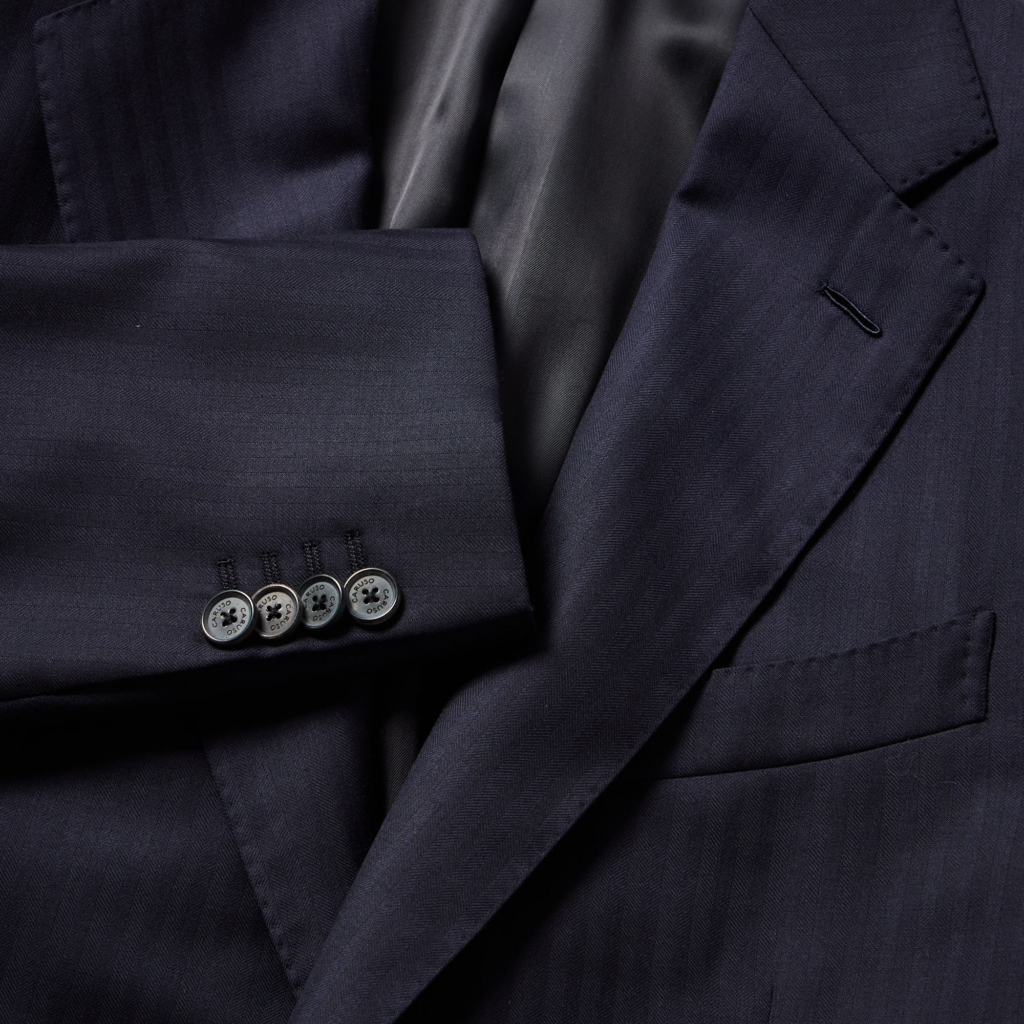 HENRY SARTORIAL X CARUSO Norma Single Breasted Wool Suit NAVY - Henry BucksSuits23AW240199 - NAVY - 48