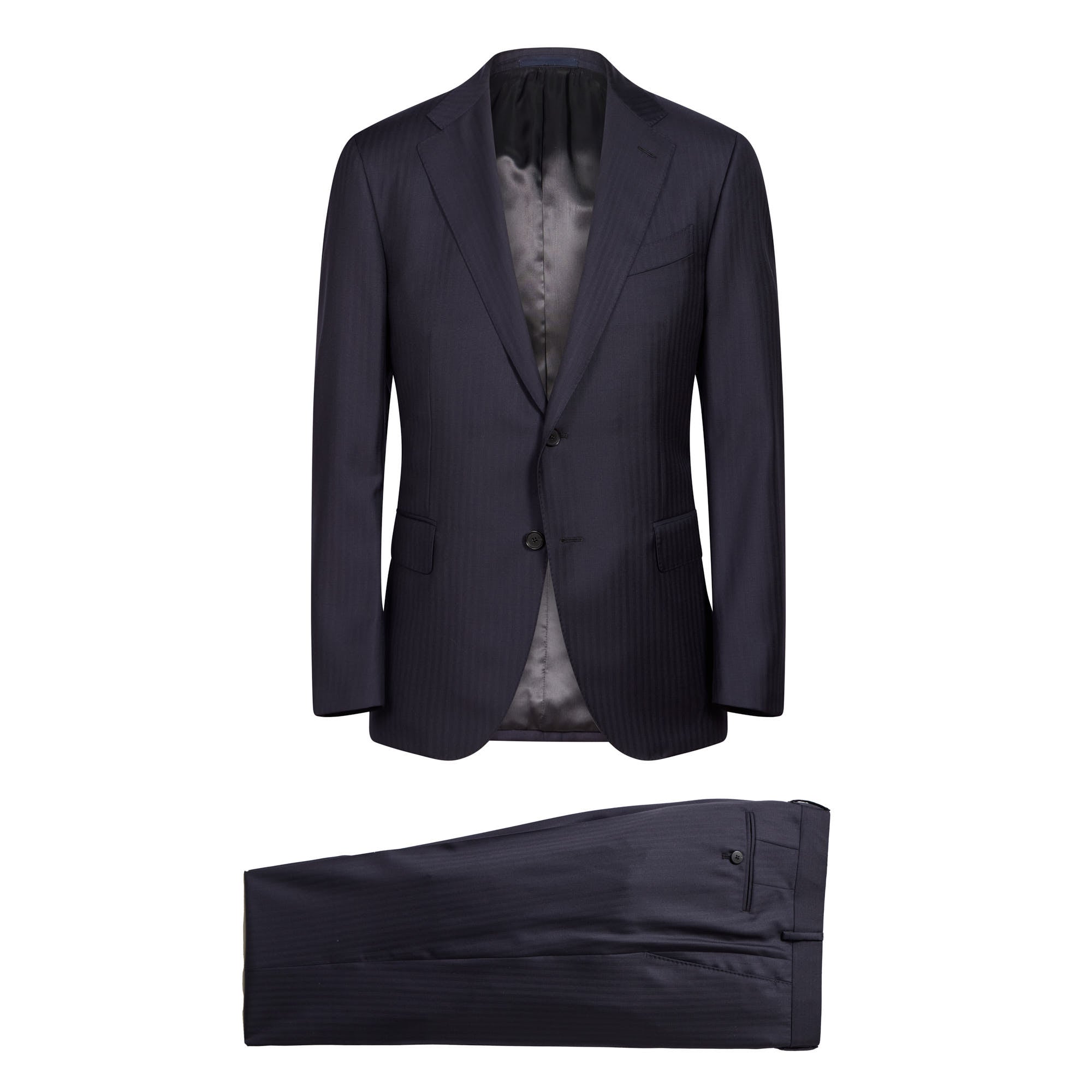 HENRY SARTORIAL X CARUSO Norma Single Breasted Wool Suit NAVY - Henry BucksSuits23AW240199 - NAVY - 48