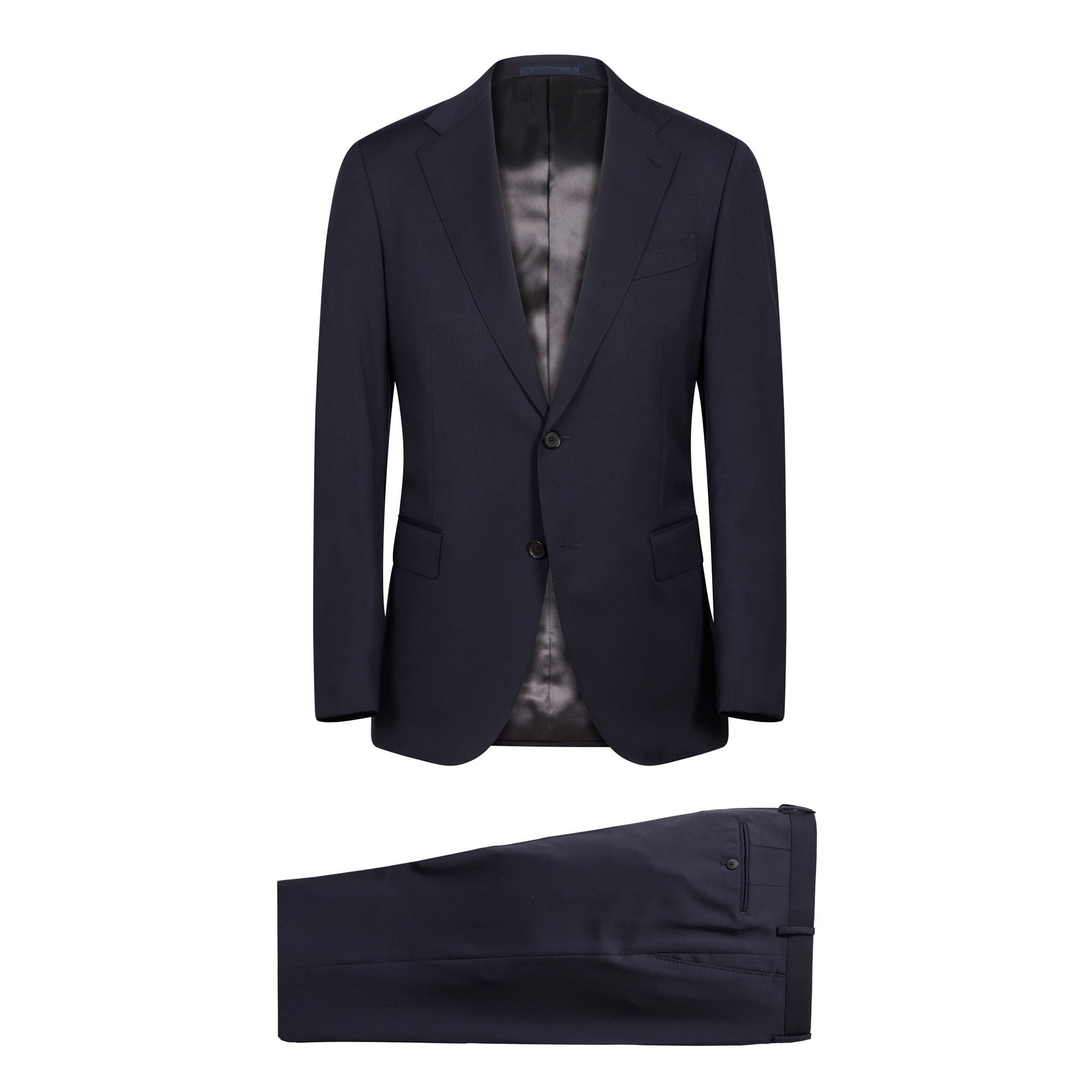 HENRY SARTORIAL X CARUSO Norma Single Breasted Wool Suit NAVY - Henry BucksSuits23AW240200 - NAVY - 48