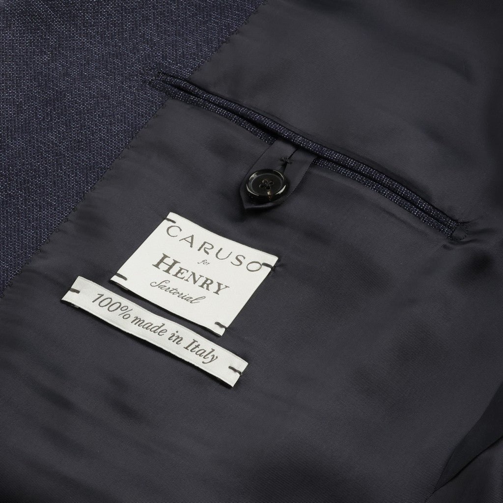 HENRY SARTORIAL X CARUSO Norma Wool/Cotton Blazer NAVY REG - Henry Bucks