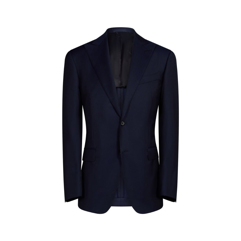 HENRY SARTORIAL X CARUSO Peak Lapel Blazer NAVY REG - Henry Bucks