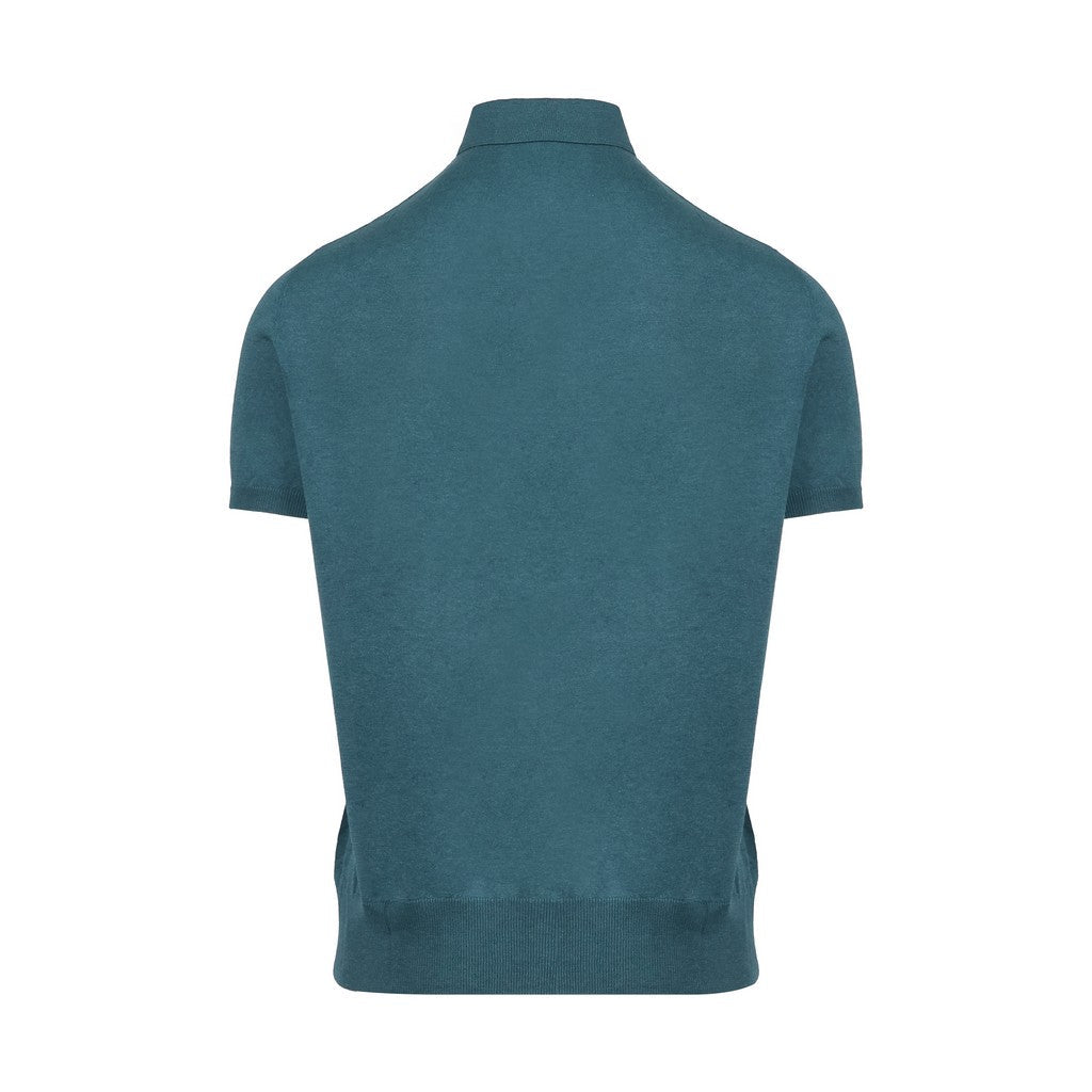 HENRY SARTORIAL X CARUSO Silk Cotton Polo FOREST - Henry Bucks
