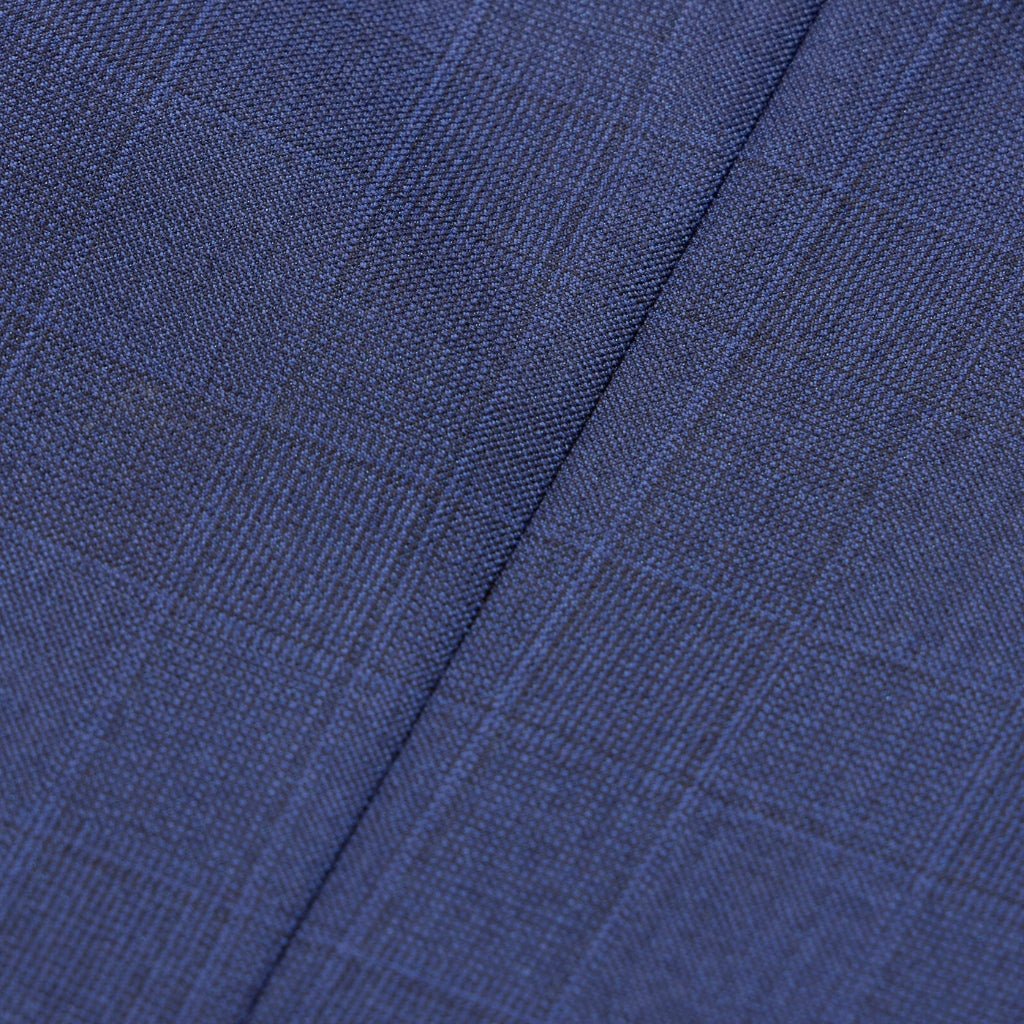 HENRY SARTORIAL X CARUSO Single Breasted 2 Button Check Suit NAVY REG - Henry Bucks