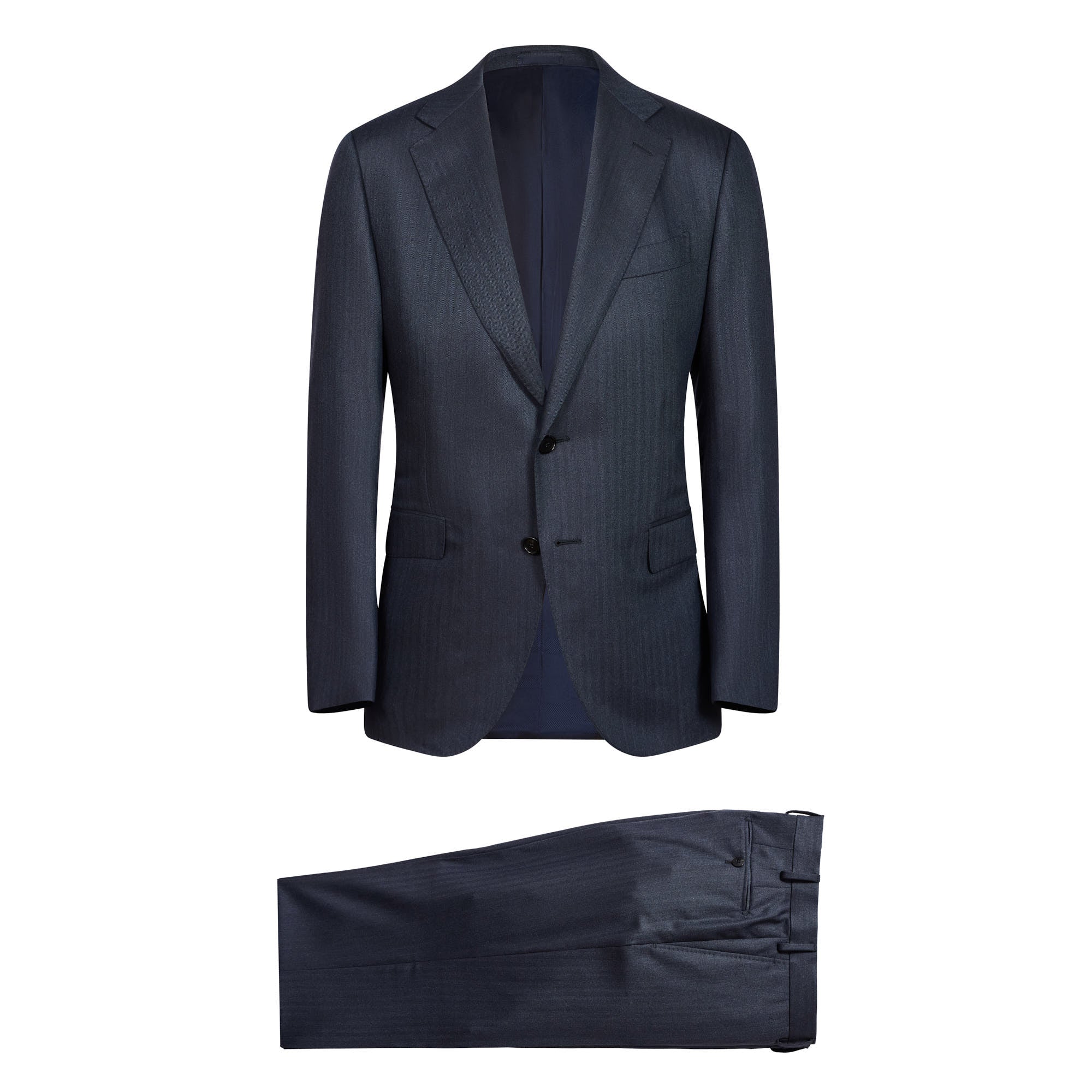 HENRY SARTORIAL X CARUSO Single Breasted 2 Button Norma Suit CHARCOAL REG - Henry BucksSuits60SS230006 - CHCL - R - 46