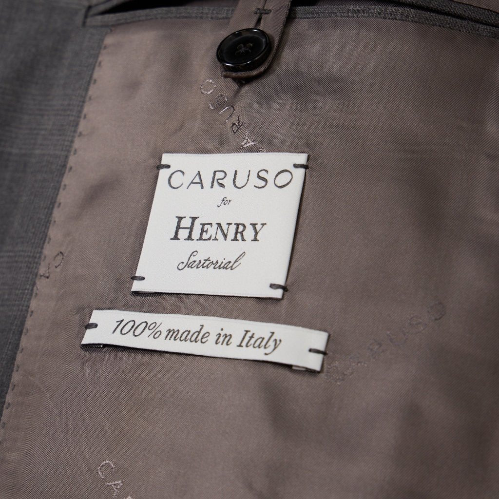 HENRY SARTORIAL X CARUSO Single Breasted 2 - Button Suit CHARCOAL REG - Henry Bucks