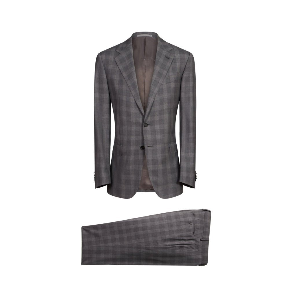 HENRY SARTORIAL X CARUSO Single Breasted 2 - Button Suit CHARCOAL REG - Henry Bucks