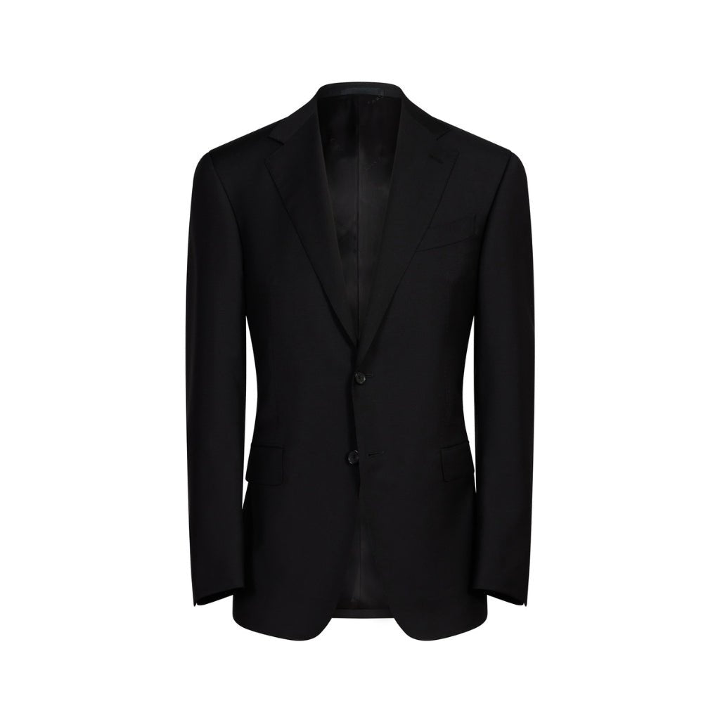 HENRY SARTORIAL X CARUSO Single Breasted Notch Lapel Blazer BLACK REG - Henry Bucks