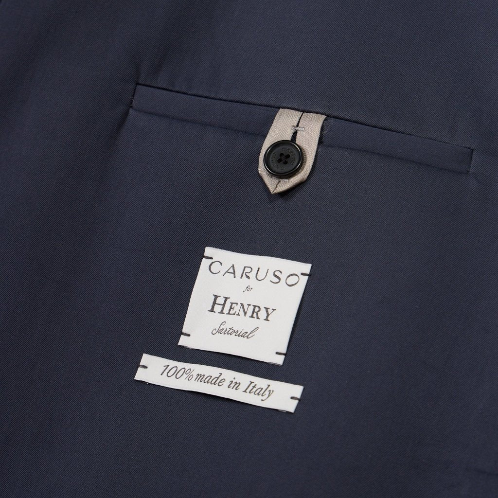 HENRY SARTORIAL X CARUSO Trench Coat DARK NAVY REG - Henry Bucks