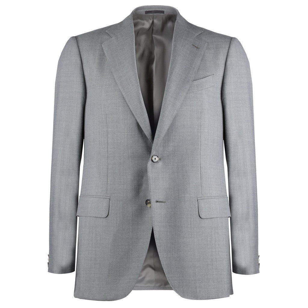HENRY SARTORIAL X CARUSO Wool Cashmere Blazer GREY - Henry Bucks