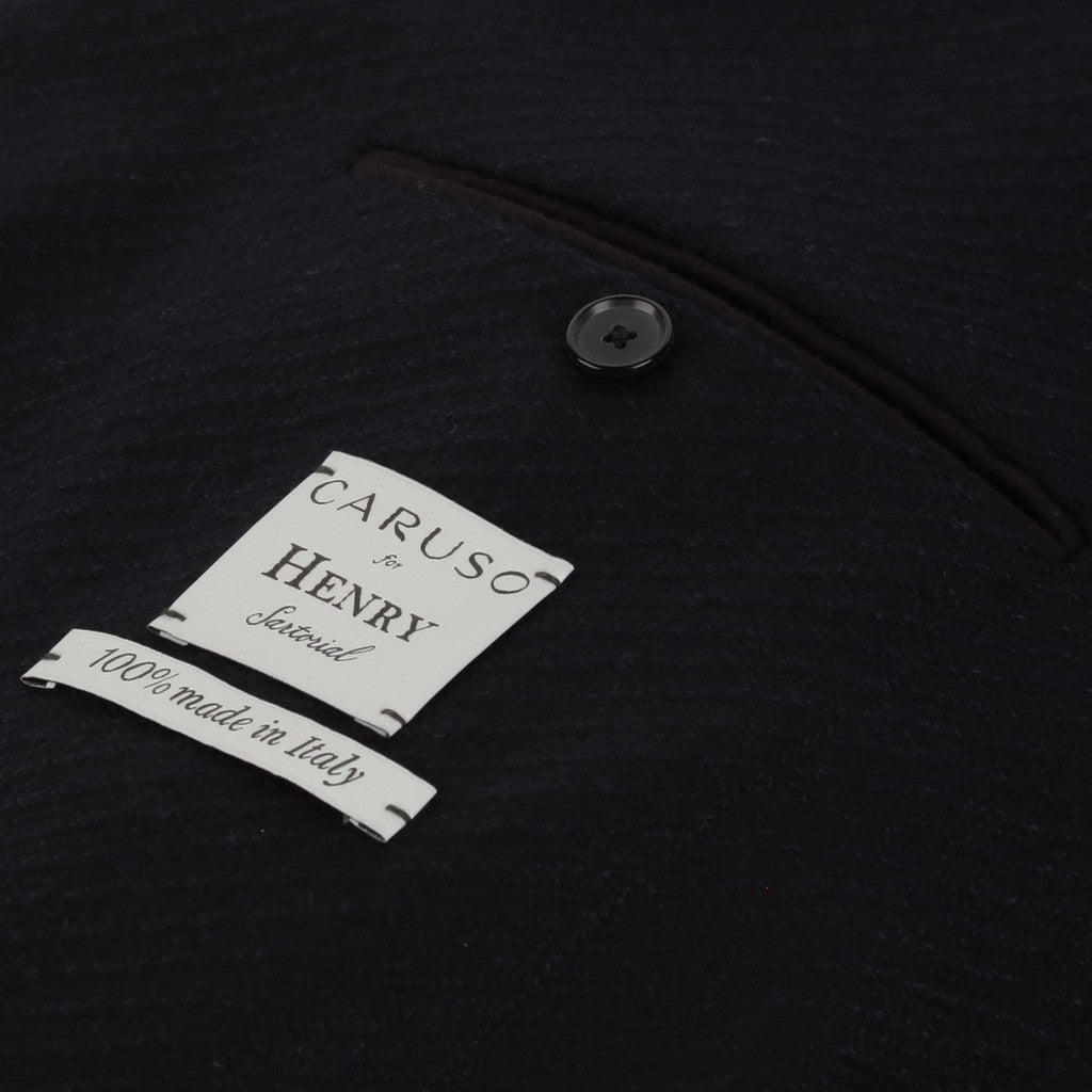 HENRY SARTORIAL X CARUSO Wool Cashmere Overcoat DARK NAVY REG - Henry Bucks