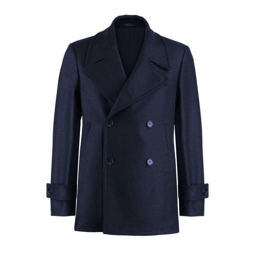 HENRY SARTORIAL X CARUSO Wool Cashmere Overcoat DARK NAVY REG - Henry Bucks