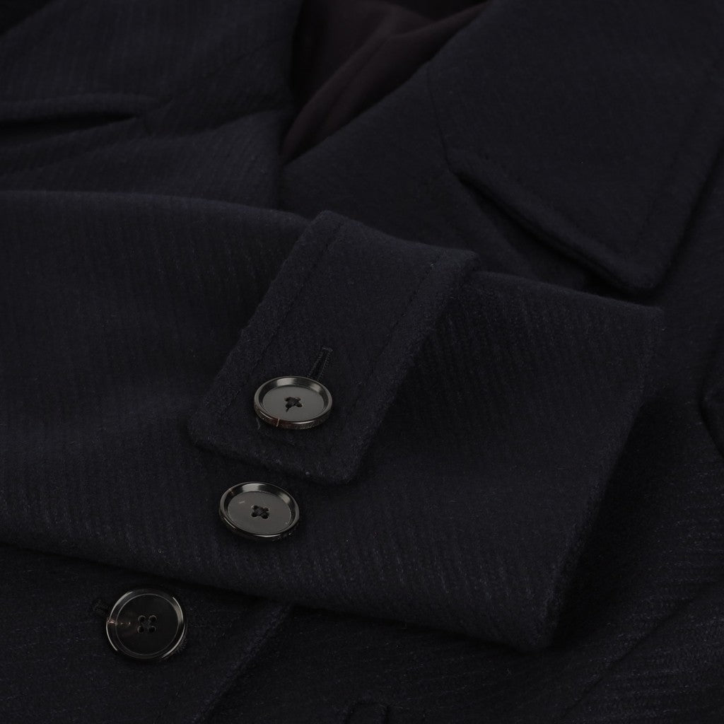 HENRY SARTORIAL X CARUSO Wool Cashmere Overcoat DARK NAVY REG - Henry Bucks