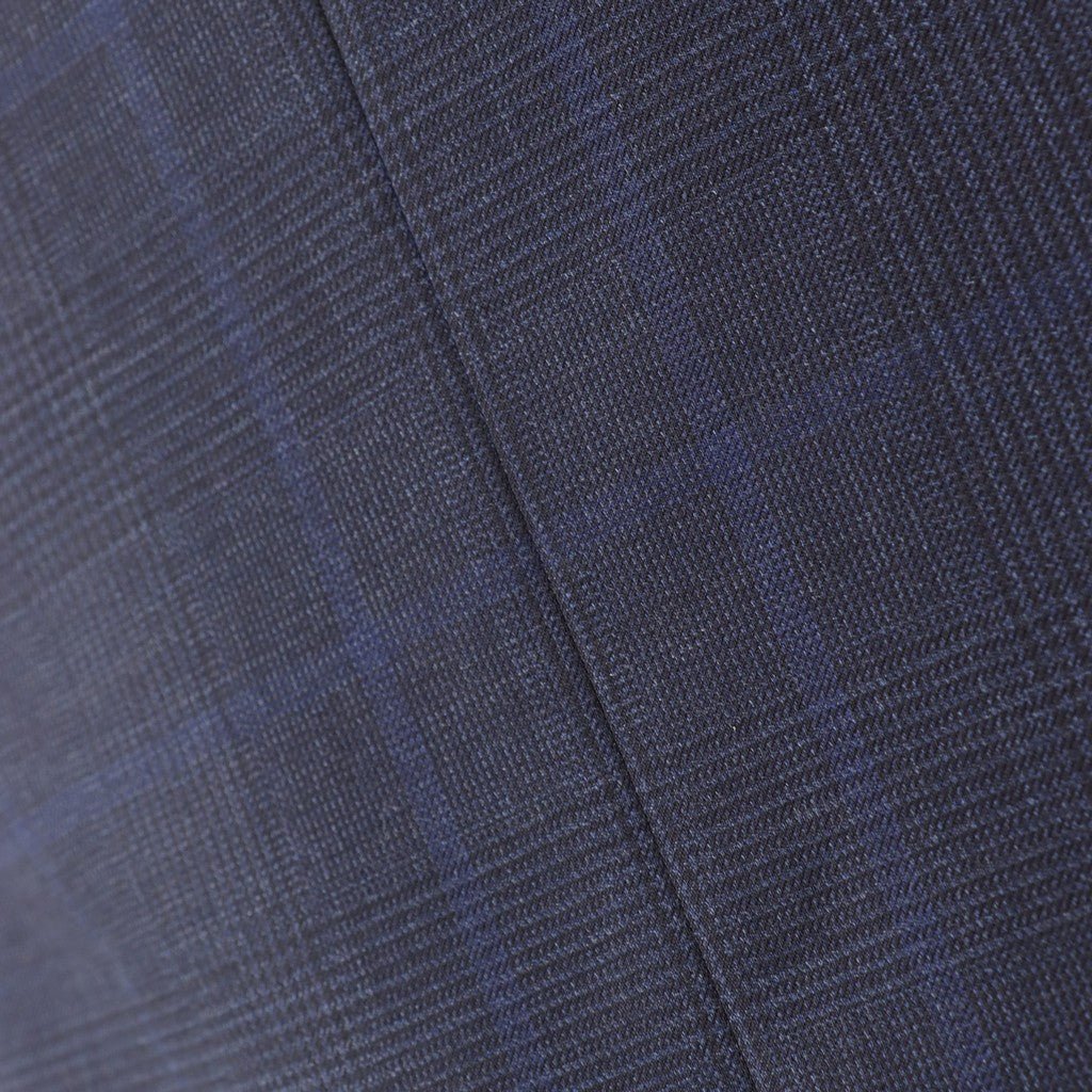 HENRY SARTORIAL x CARUSO Wool Full Lined Prince of Wales Check Suit NAVY - Henry Bucks